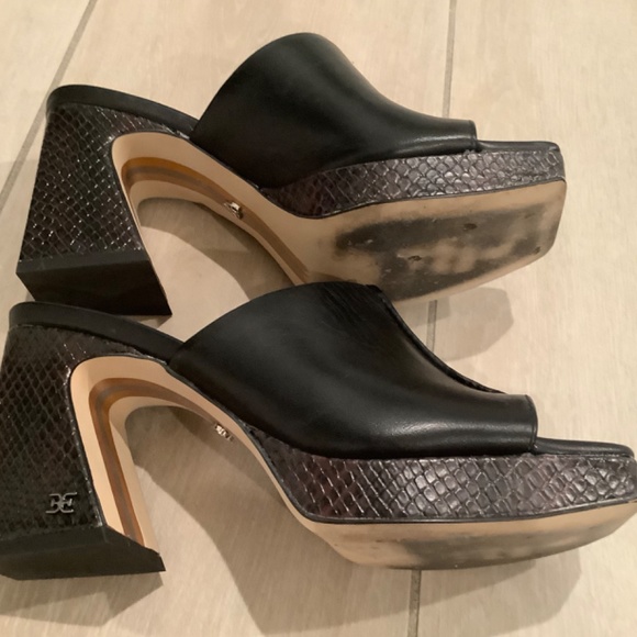 Sam Edelman Black Wedge platform sandal - Picture 4 of 7